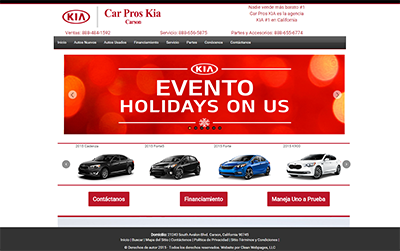 Car Pros Kia Spanish site