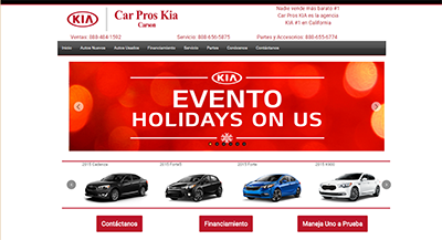 Car Pros Kia homepage